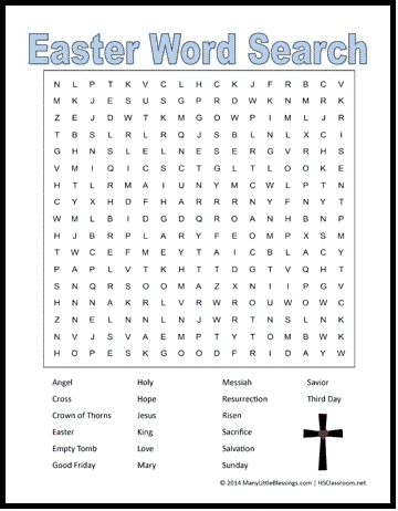 easter word search