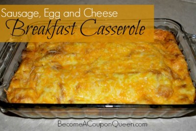 Sausage Egg and Cheese Breakfast Casserole