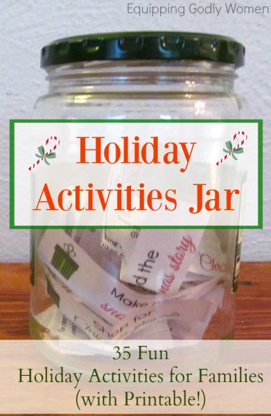  Holiday Activities Jar: 35 Fun Holiday Activities for Families (with Printable!)