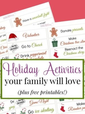 Holiday Activities Printable