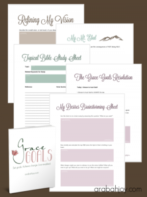 Grace Goals worksheets