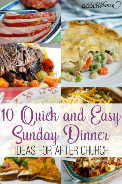  10 Quick and Easy Sunday Lunch Ideas for After Church