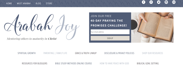 Arabah Joy Website screenshot