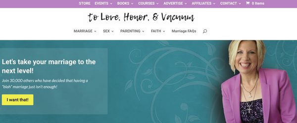 To Love Honor and Vaccum Website Screenshot