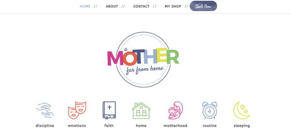 A Mother Far From Home Website Screenshot