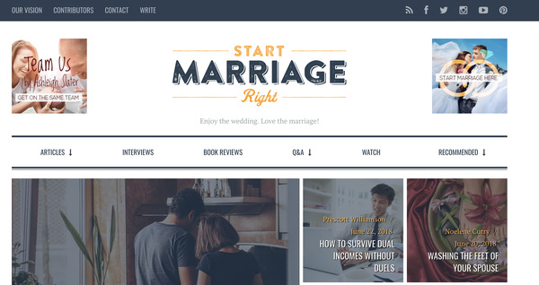 Start Marriage Right Website screenshot