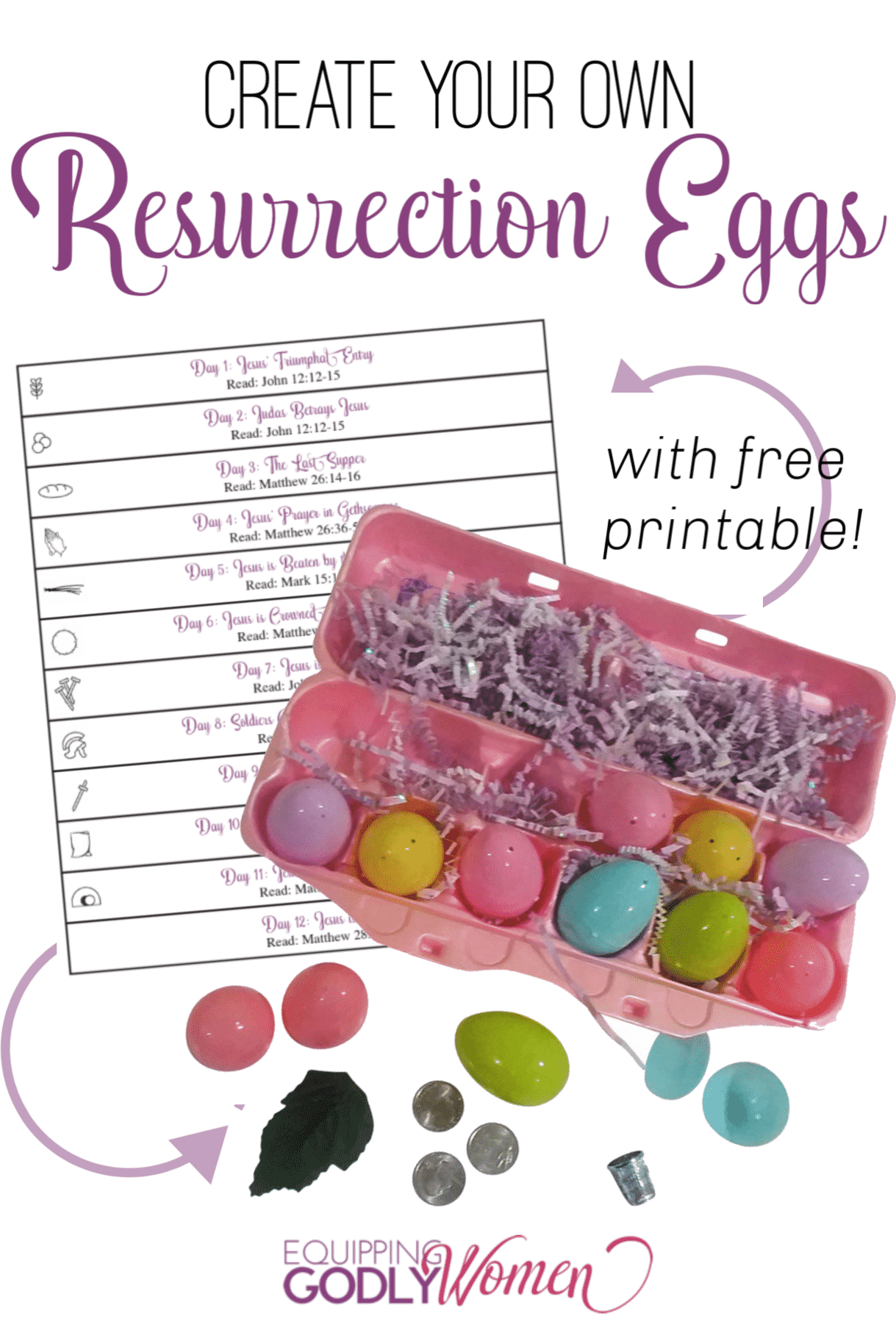 DIY Resurrection Eggs Lesson (with Bible Verses and Free Printable!)