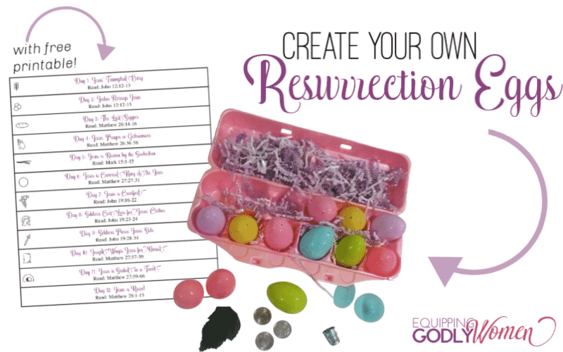 Resurrection eggs with printable