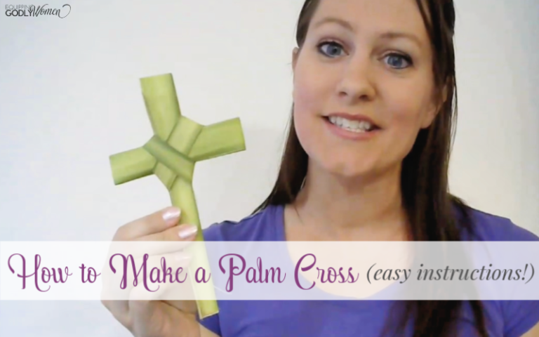 Brittany holding a palm cross
