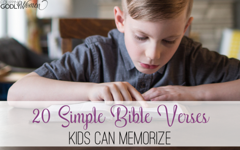 20 Simple Bible Verses Kids Can Memorize