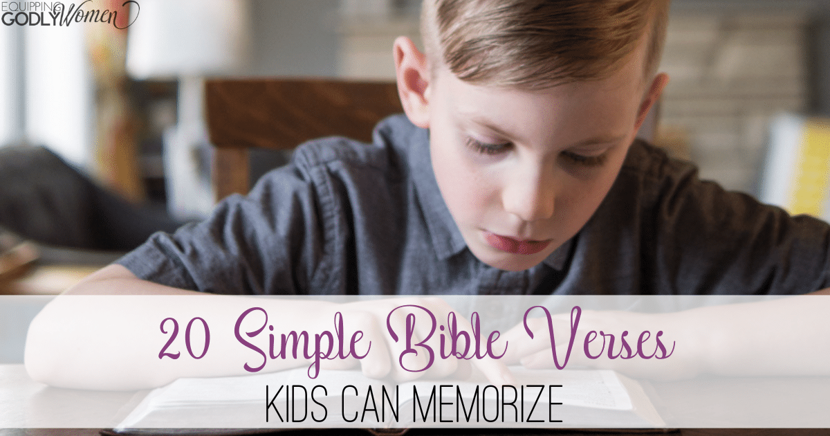 20 Easy Children's Bible Verses for Kids to Memorize