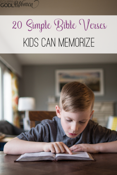 20 Easy Children's Bible Verses for Kids to Memorize