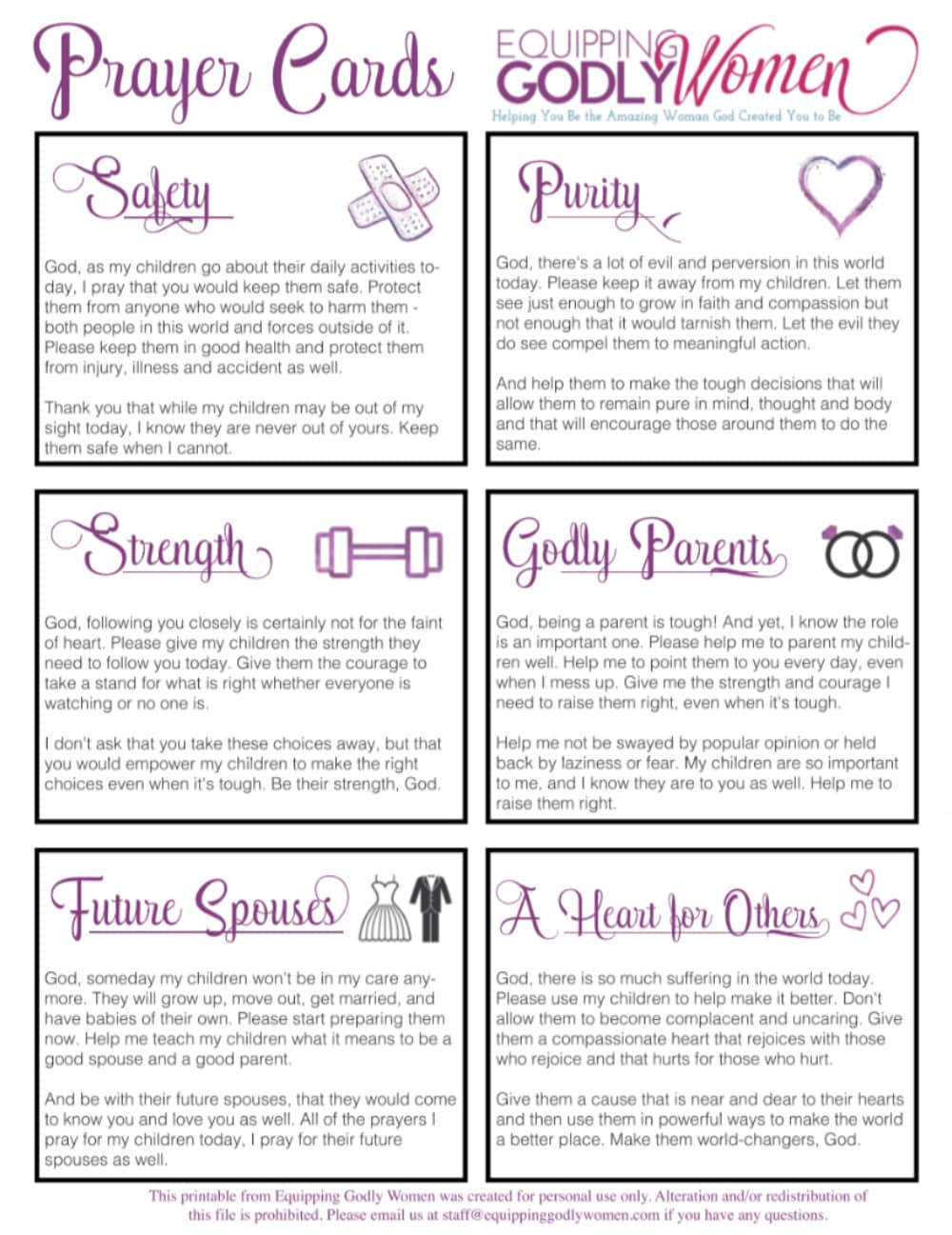Parenting Prayer Cards