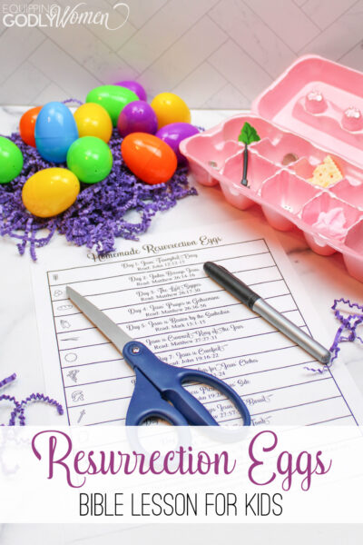 Resurrection eggs Bible Lesson for kids craft materials