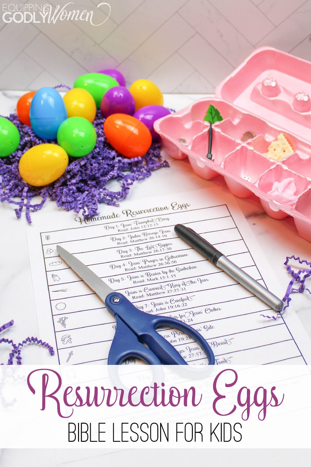 DIY Resurrection Eggs Lesson (with Bible Verses and Free Printable!)