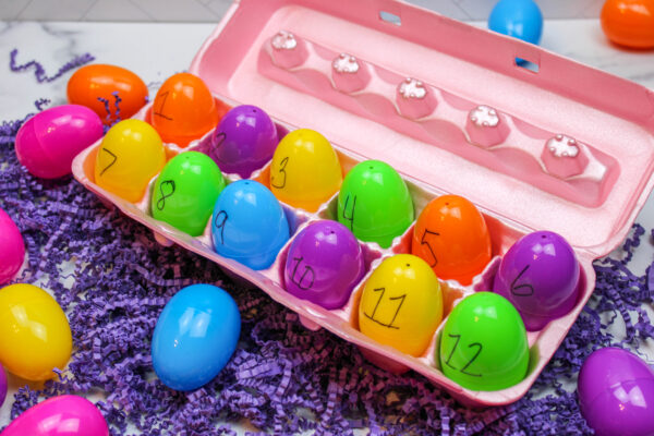 Set of Resurrection eggs in an egg carton