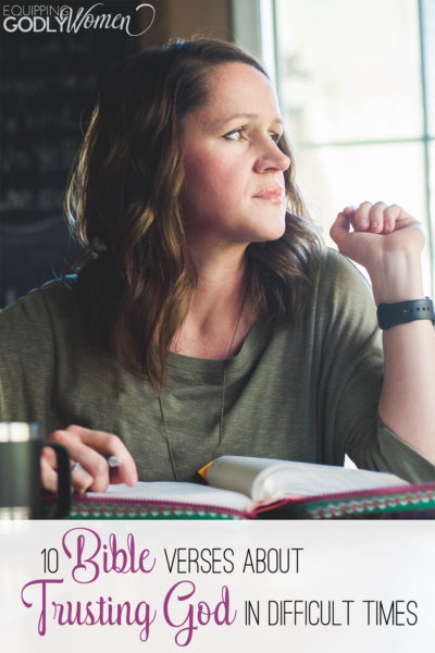 Woman looking off in the distance thinking about 10 Bible Verses About Trusting God in Difficult Times