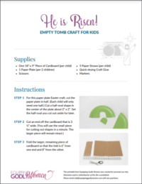 He is Risen! Empty Tomb Craft for Kids Instructions