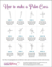 How to Make a Palm Cross Instructions