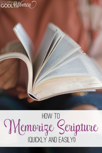 Open Bible with caption: How to Memorize Scripture quickly and easily