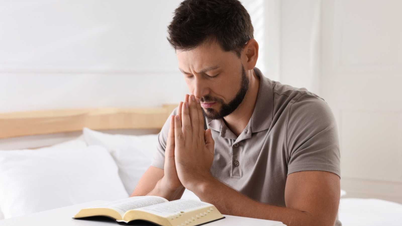 Religious man praying