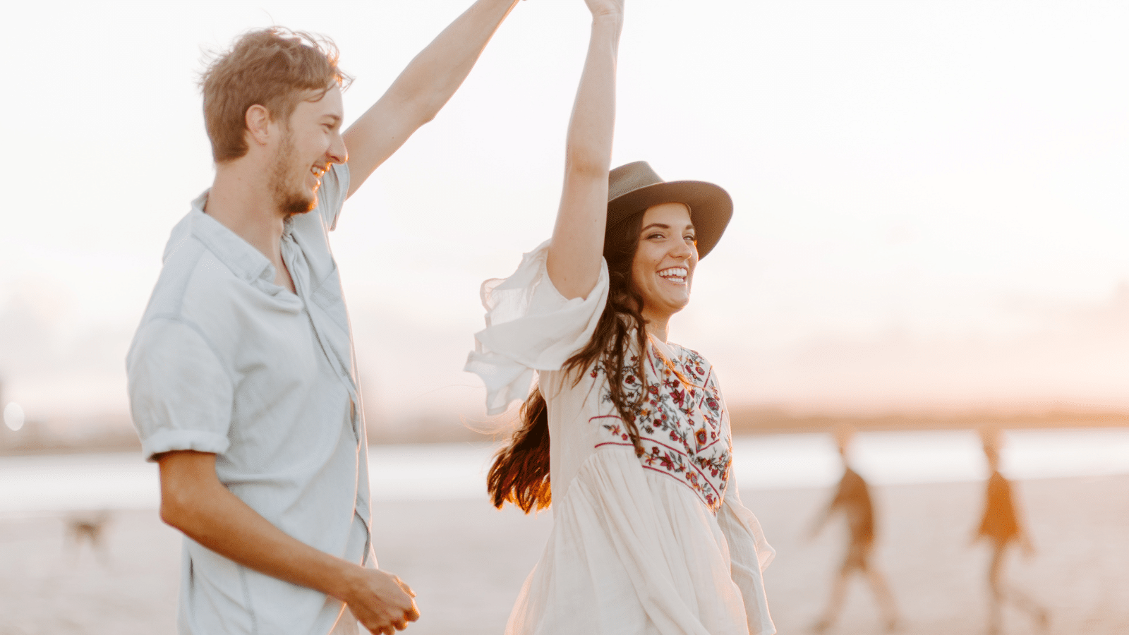 couple dancing on beach