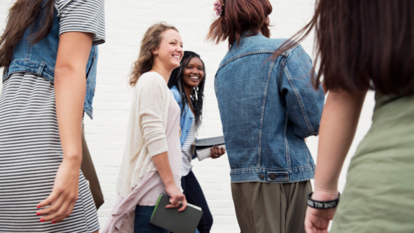 group of girls with Bibles in hand