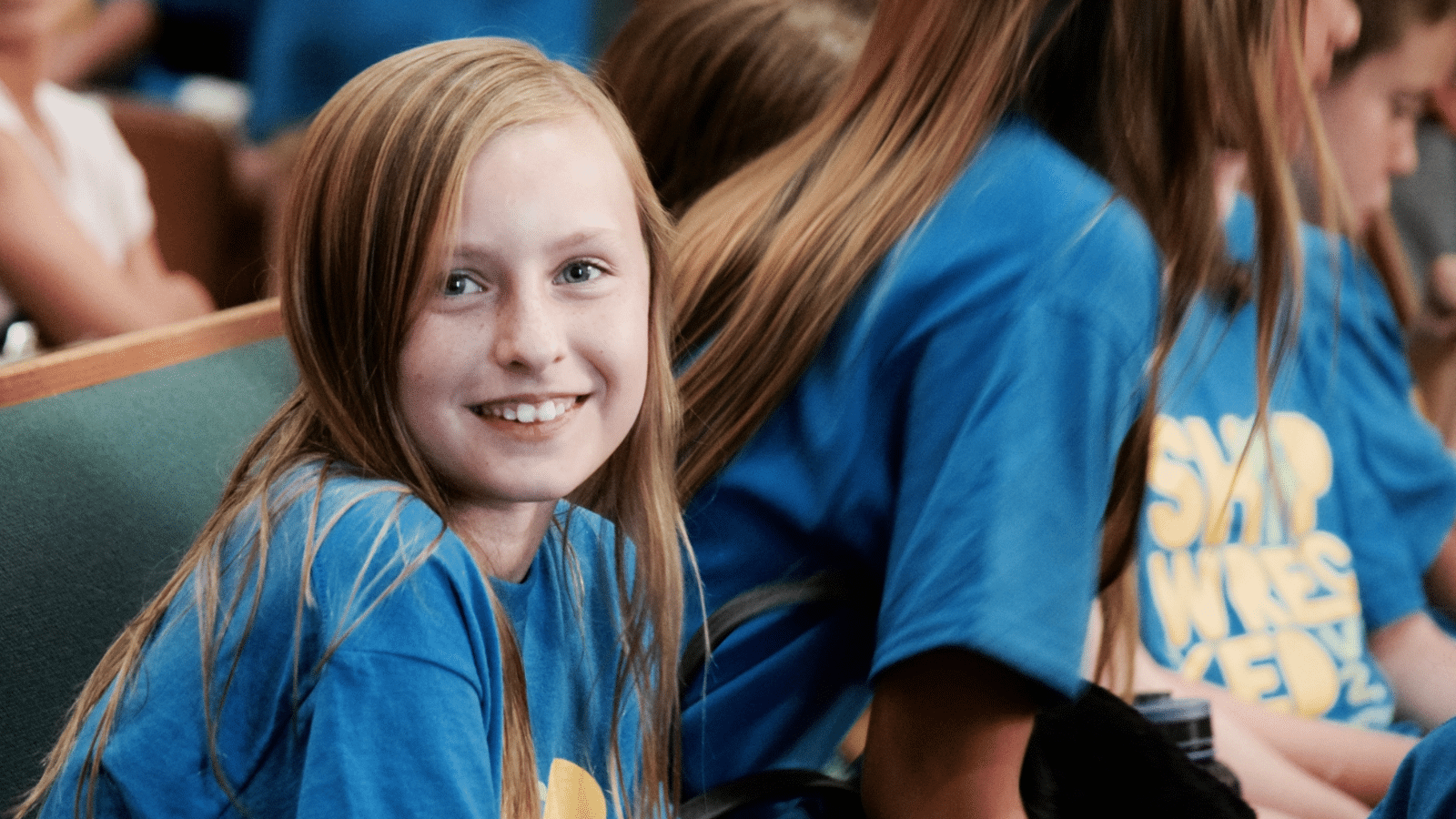 young girl at church