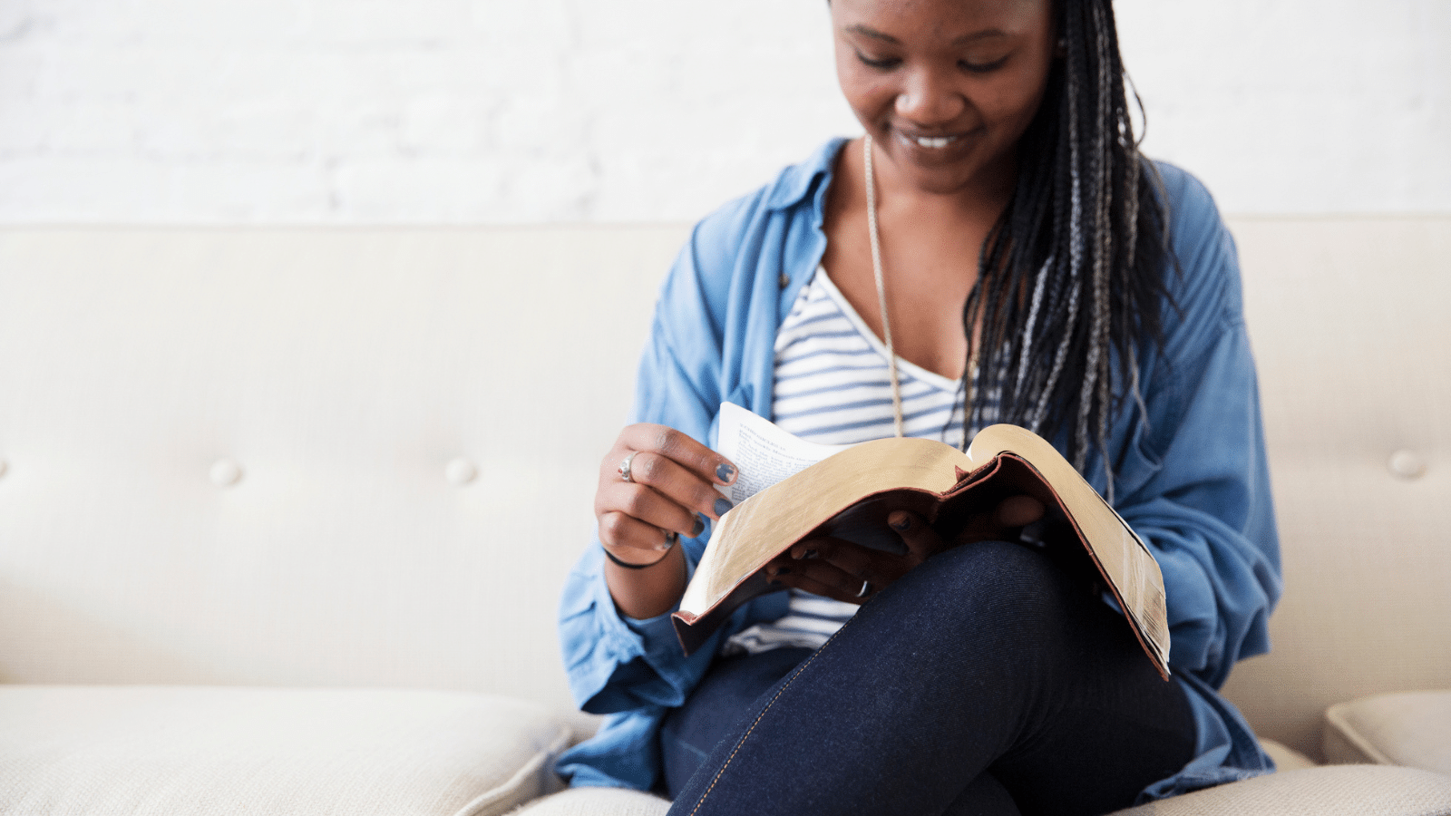 young girl reading the Bible