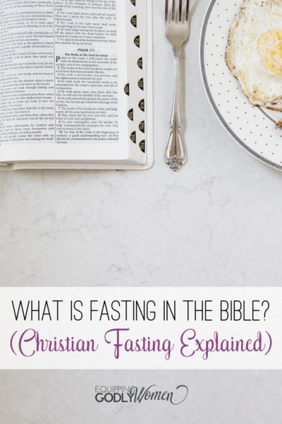 Bible and Breakfast with words What is Fasting in the Bible