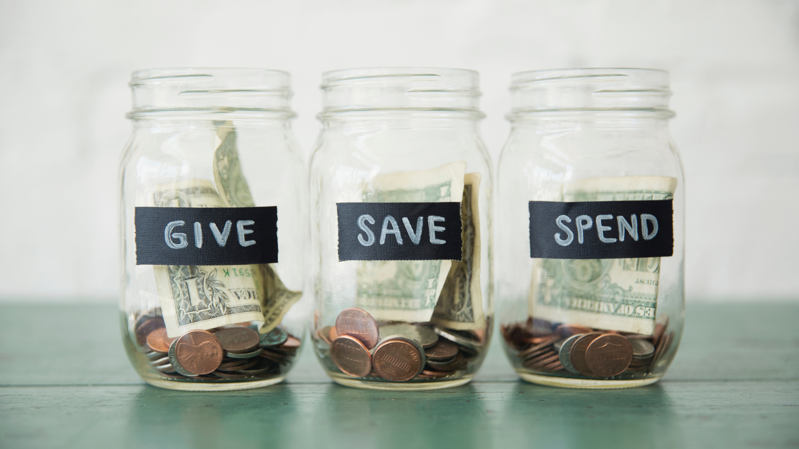 give save spend jars