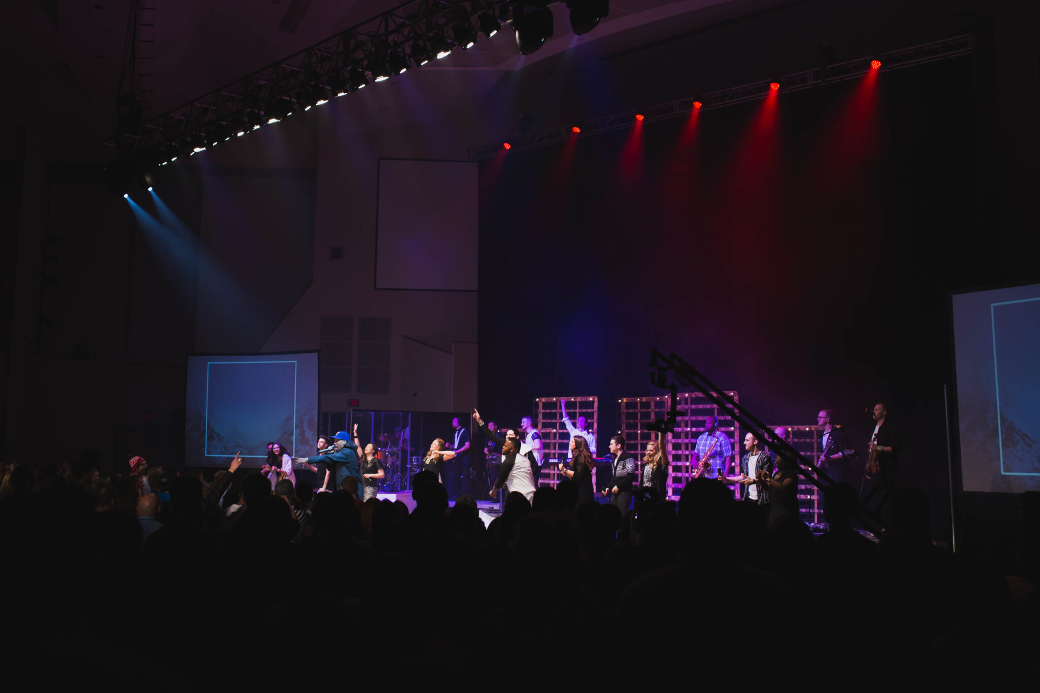 church worship band on stage