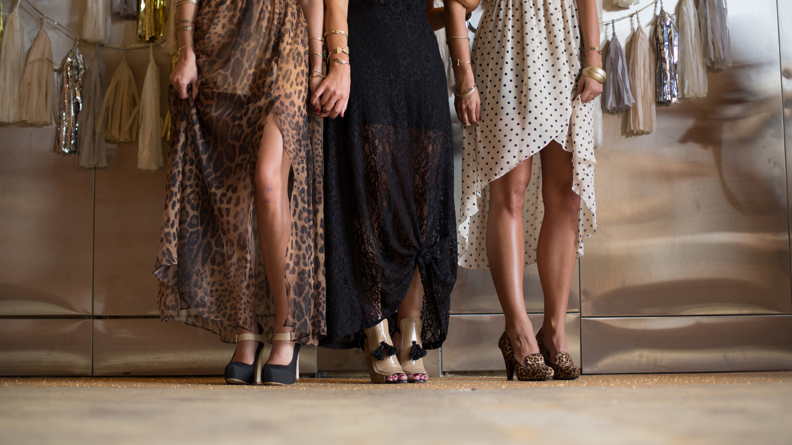 women showing legs in dresses