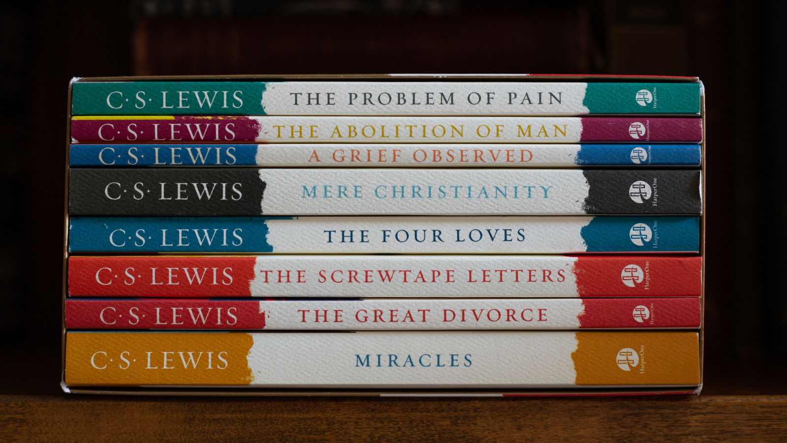 Stack of C.S. Lewis books