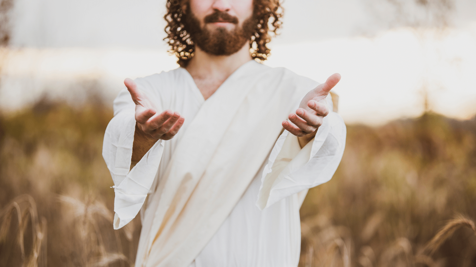 An image of Jesus with his arms outstretched.