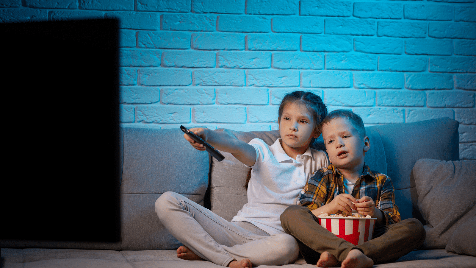 family watching TV