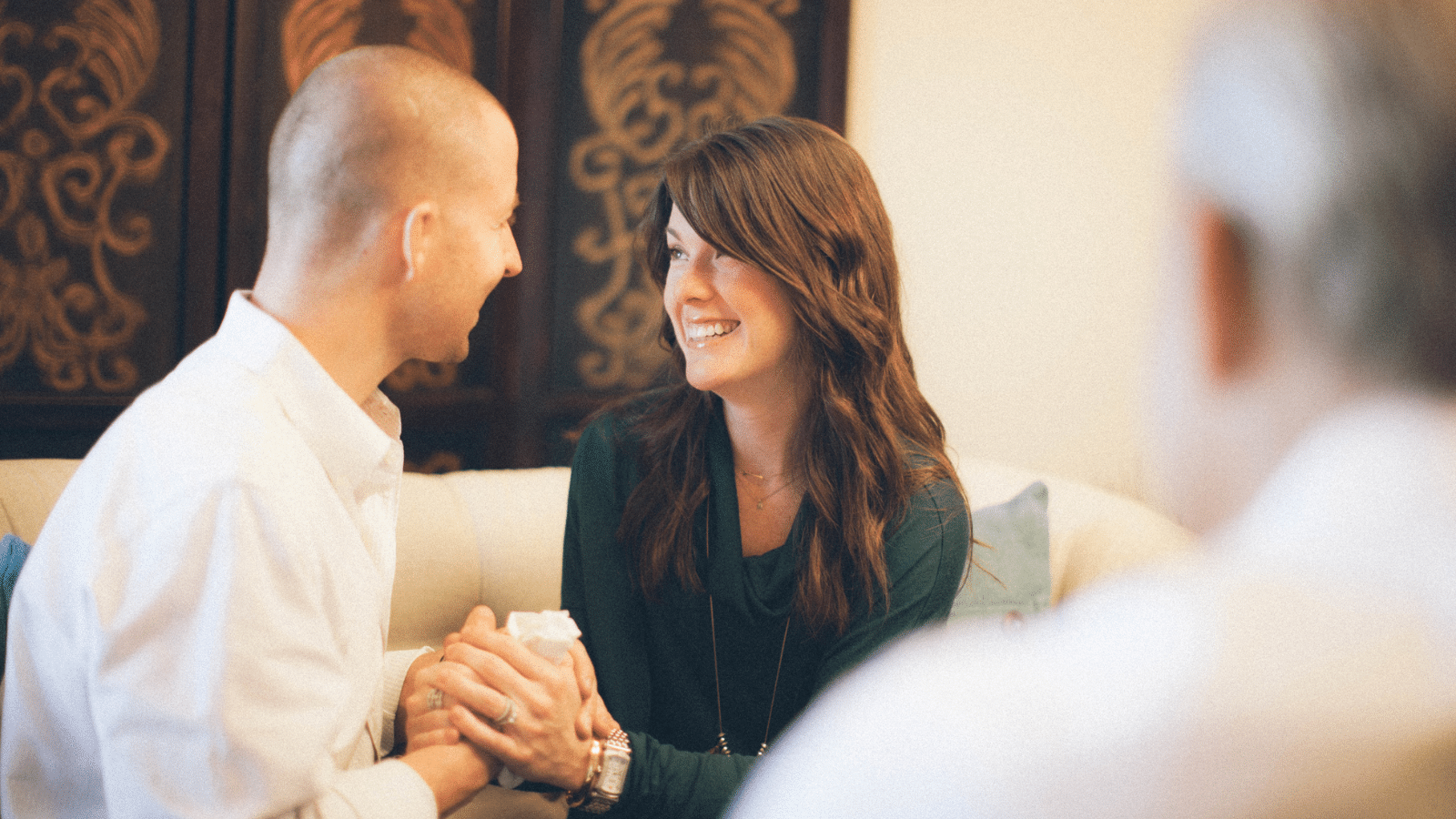 A couple in a counseling session.