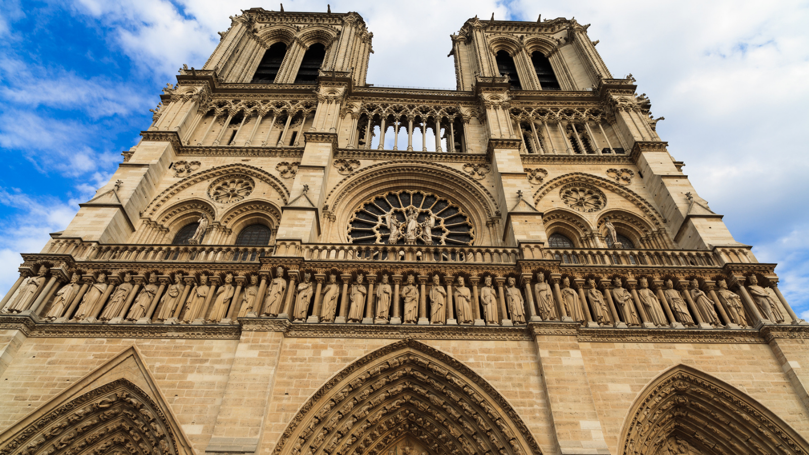 The Notre Dame building in France.