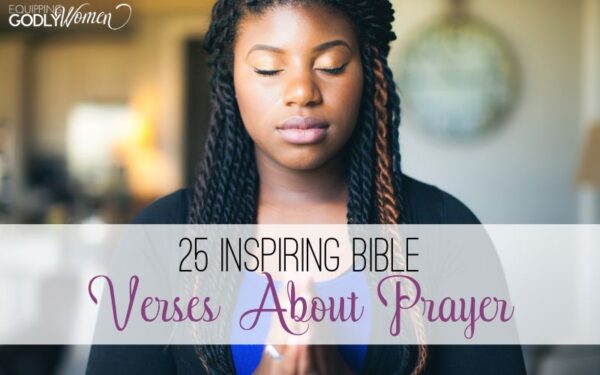 Woman with words Inspiring Bible Verses About Prayer