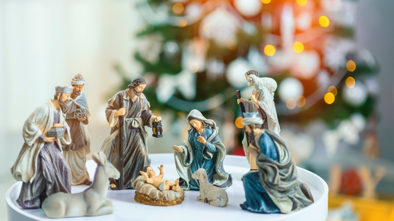 A nativity scene display.