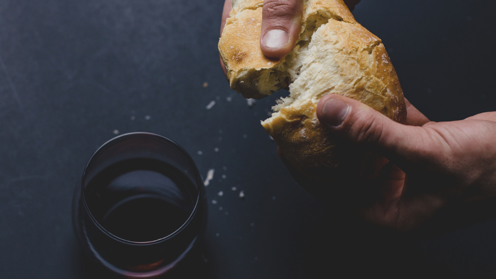 communion bread and wine
