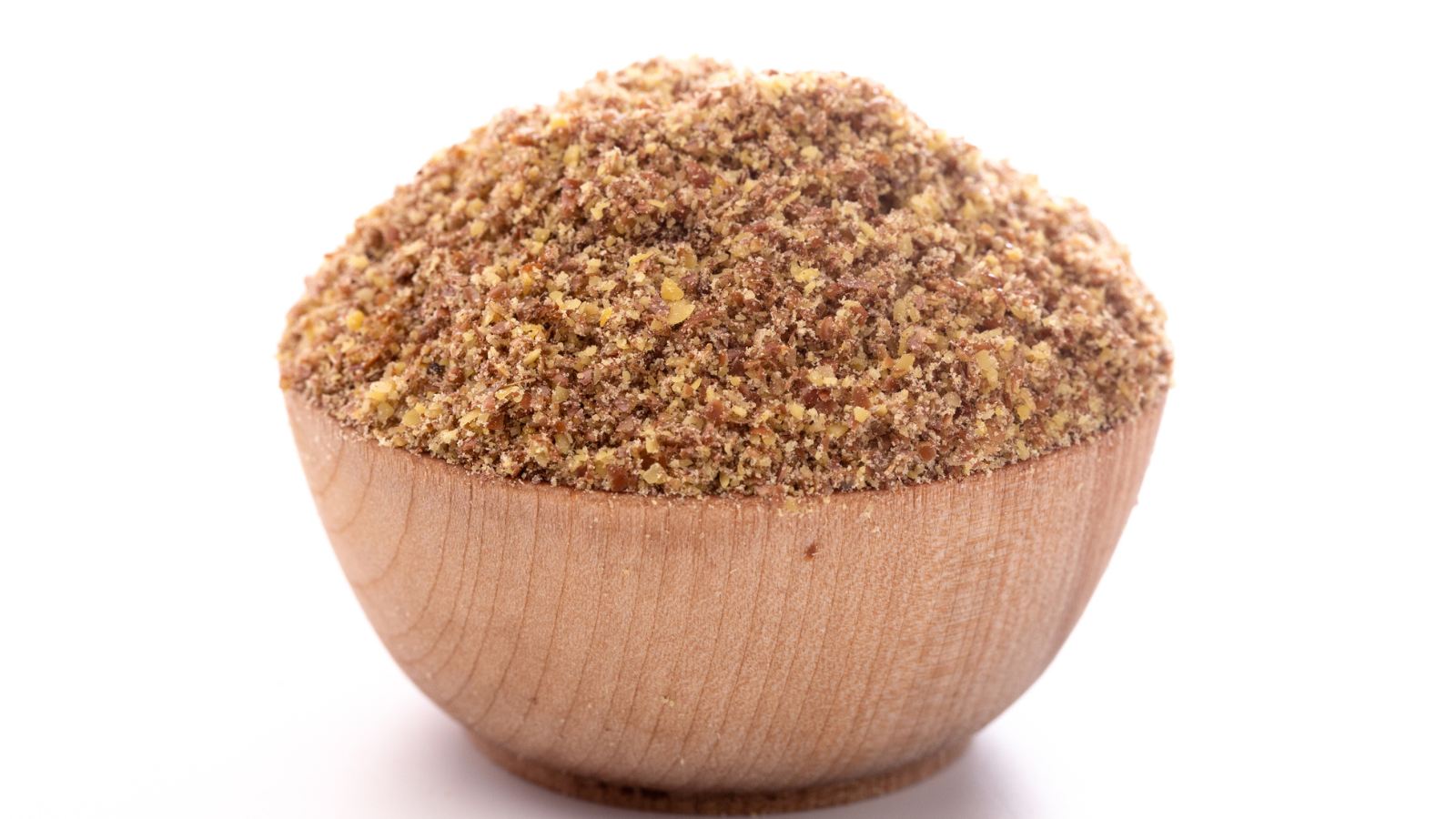 Bowl of ground flax seeds