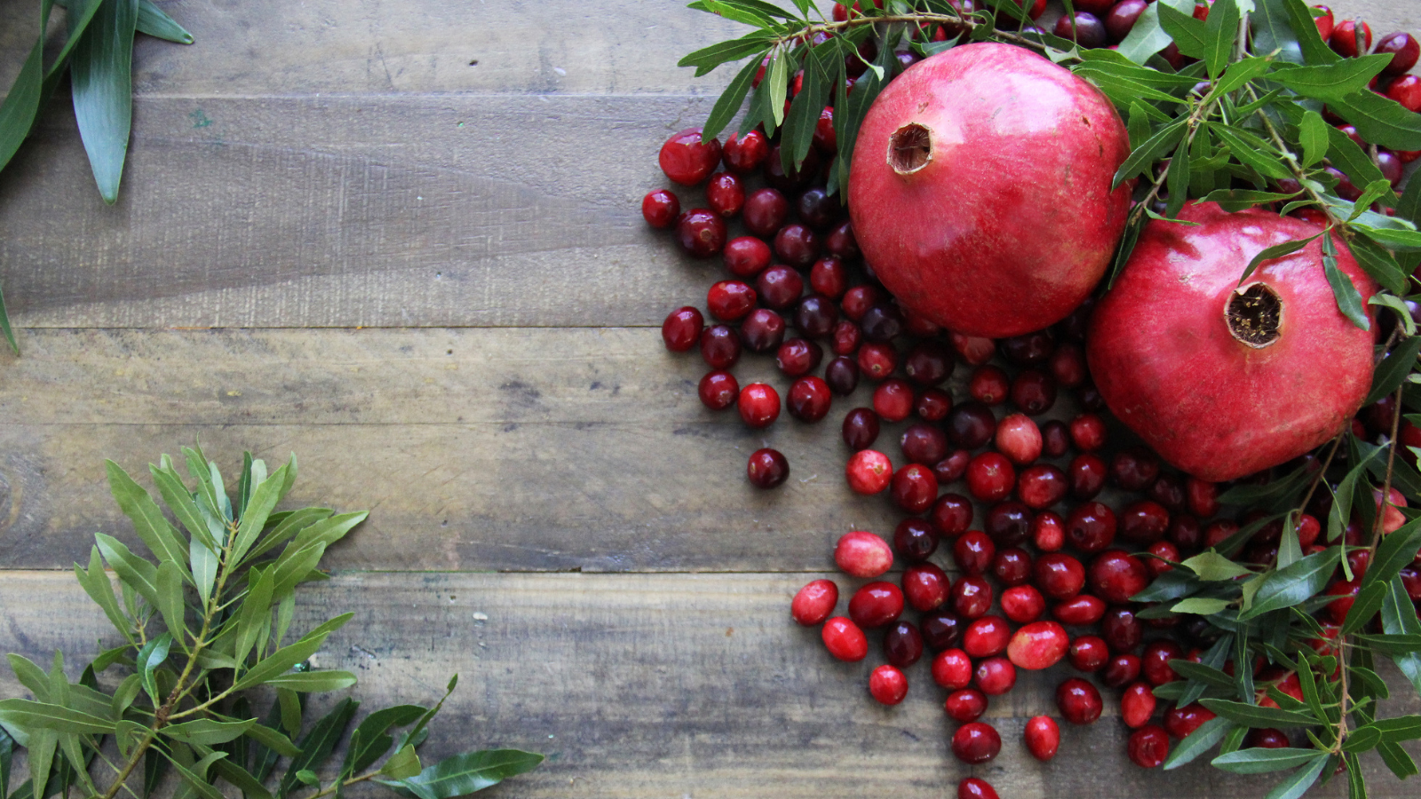 Pomegranates with branches
