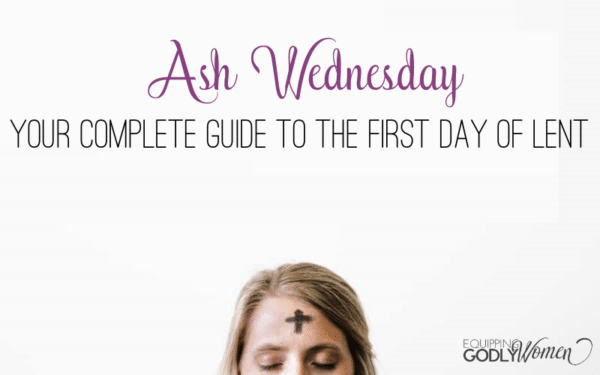 Woman with ashes on forehead for Ash Wednesday