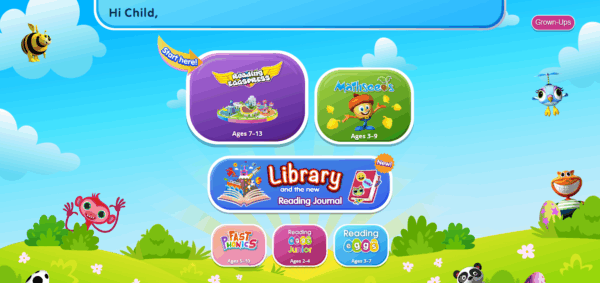 Reading Eggs Child Screen
